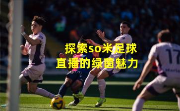 探索so米足球直播的绿茵魅力